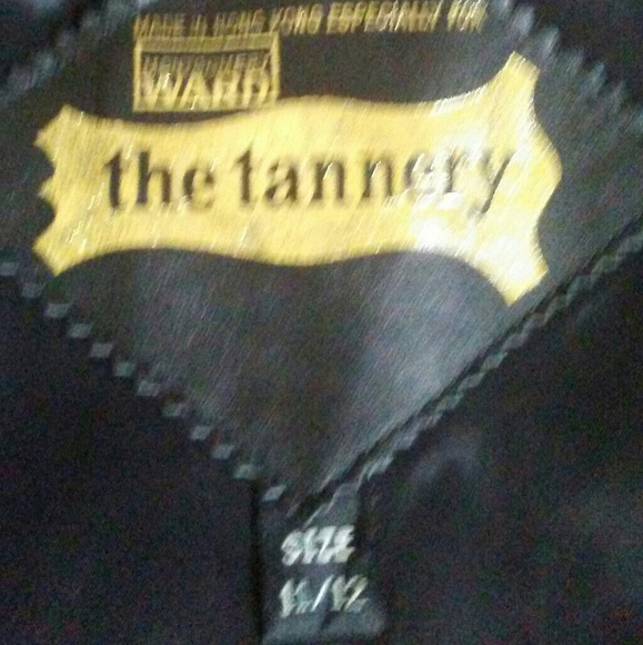 Vintage Montgomery Ward Tannery Black Leather Long Coat/Recently Dry Cleaned - Picture 6 of 8